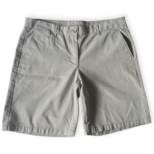 KHAKIS by GAP  GRAY BOYFRIEND ROLL- UP CASUAL  SHORTS. SIZE 12